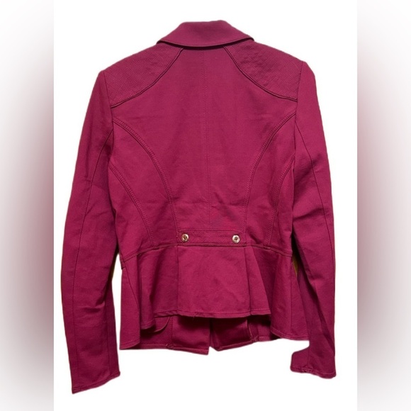 White House Black Market Womens Jacket  Blazer 8 Rayon Red - Picture 4 of 9